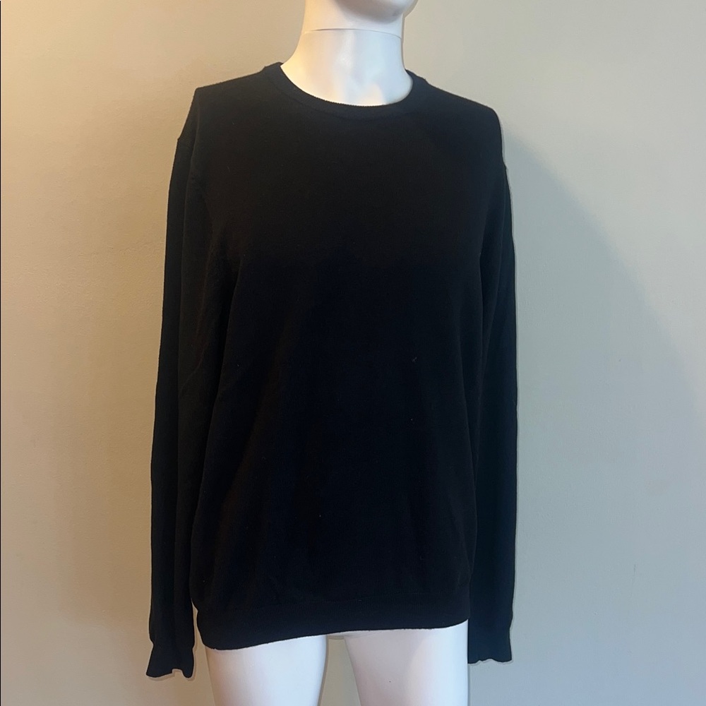 Brooks Brothers Black Crewneck Sweater